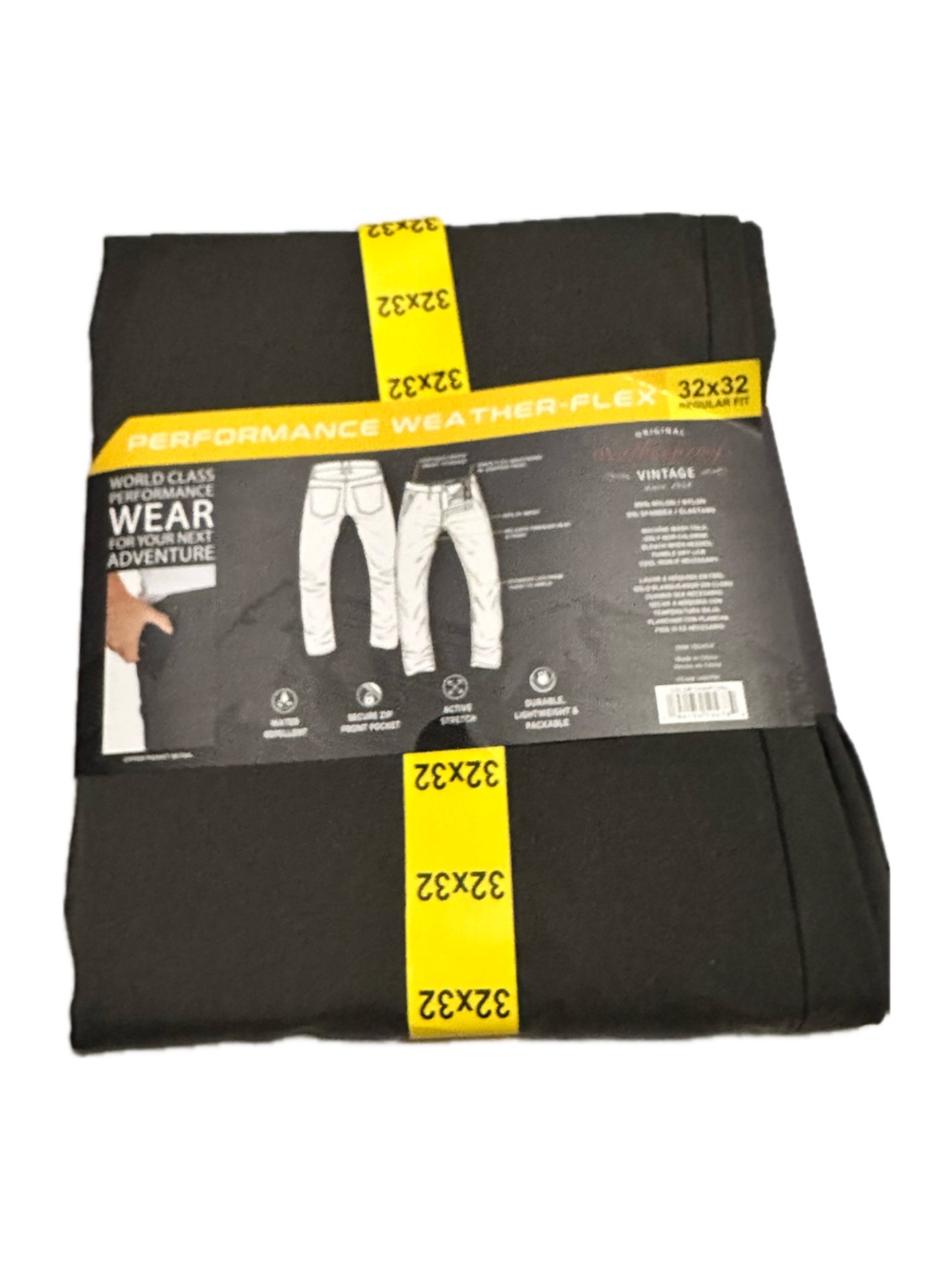 NWT Weatherproof Vintage Flex Flat Front Pant - 32x32 - Grey